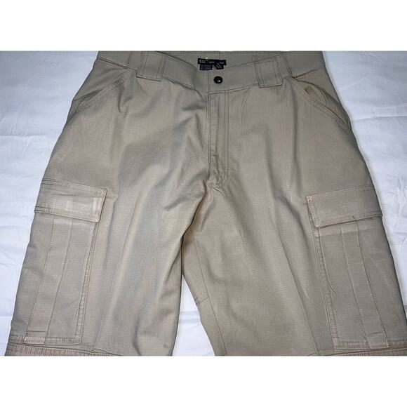 5.11 Tactical Cargo Pants Men's Size Large Tall Khaki TDU Ripstop Pockets 74003 - Picture 5 of 16